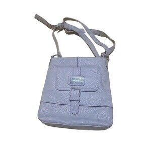 Nine West Hand‎ Bag Purse. Gray Shoulder Strap Buckles